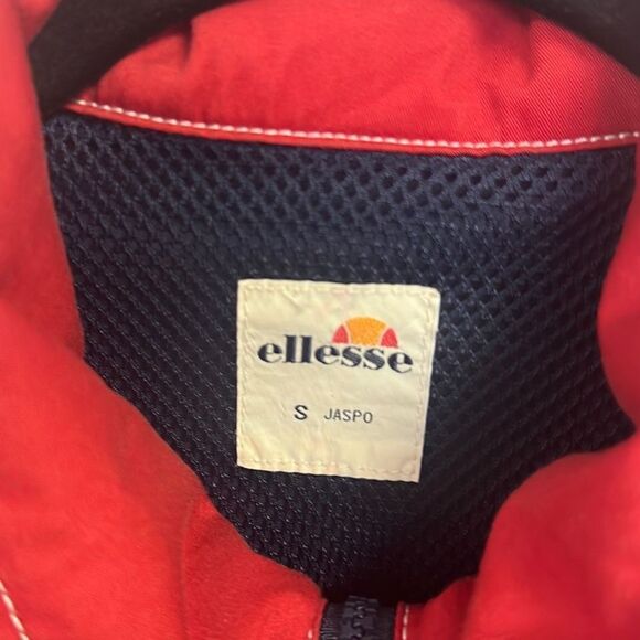 Vintage 90s Ellesse Perugia Italia Men's Navy Blue & Red Windbreaker Size S - Picture 6 of 11
